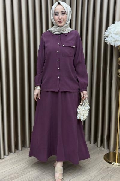 Verda Etek Takım Vizon