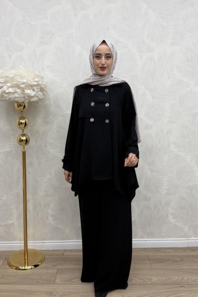 Emel Ceket Takım Siyah