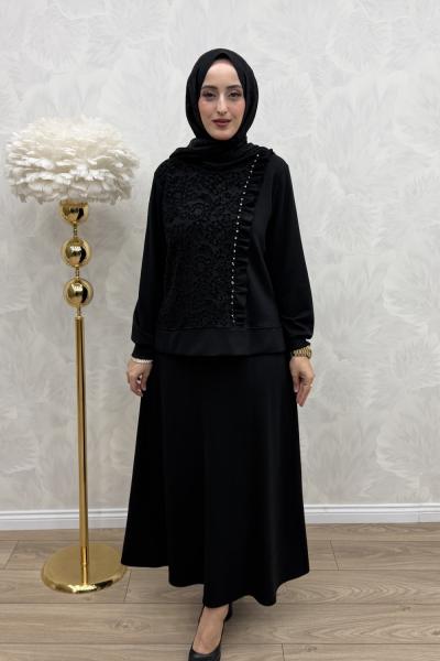 Melda Etek Takım Siyah