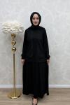 Hülya Etek Takım Siyah