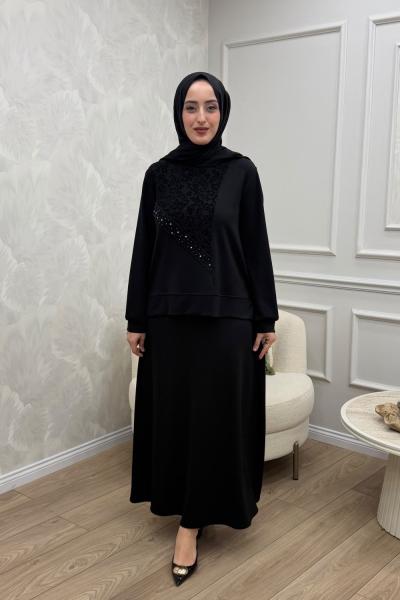 Meryem Etek Takım Siyah